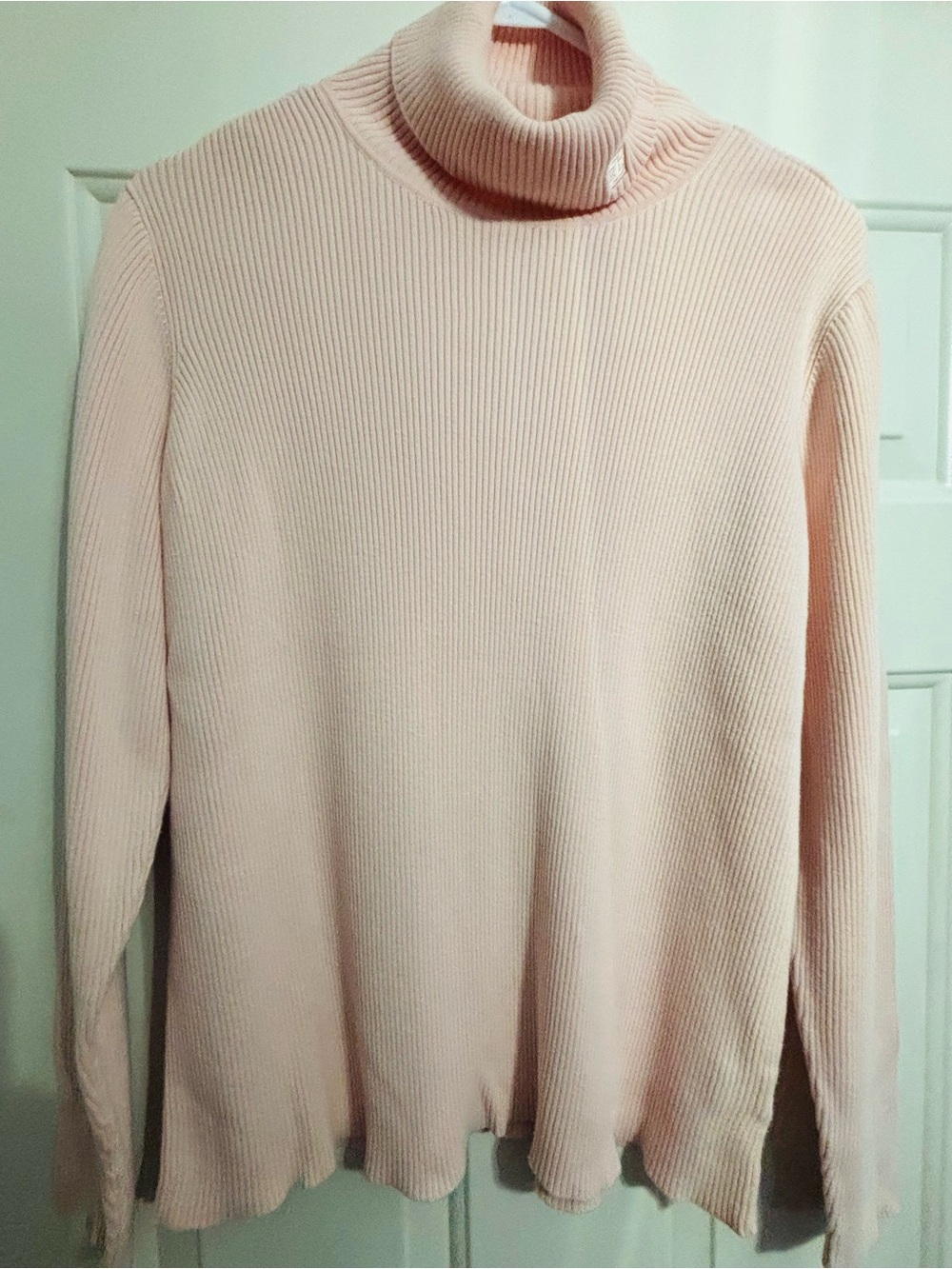 Ralph Lauren Light Turtleneck Ribbed Sweater - Blush Pink